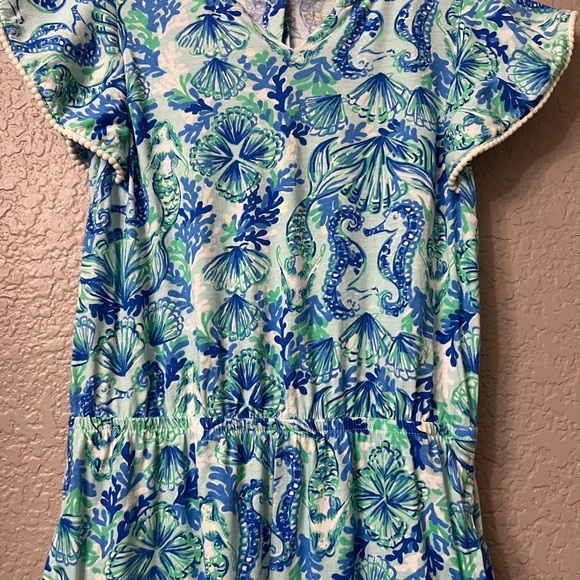 Lilly Pulitzer girls size L 8-10 jumpsuit mermaids - Picture 2 of 12